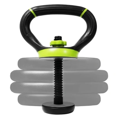 Abbildung von Yes4All B6D1 Verstellbarer Kettlebell Griff, Handle, Hantelscheiben Konverter, Grün