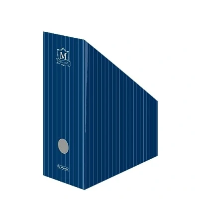 Abbildung von Herlitz Stehsammler A4 C4 Wellpappe breit blau Montana IV