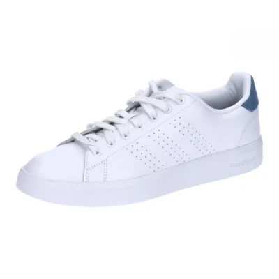 Abbildung von adidas Herren Advantage Premium Leather Shoes Schuhe, Cloud White/Cloud White/Crew Blue, 37 1/3 EU