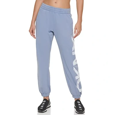 Abbildung von DKNY Damen Sport Women&#039;s Crackle Logo Jogger Trainingshose, Country Blue, M