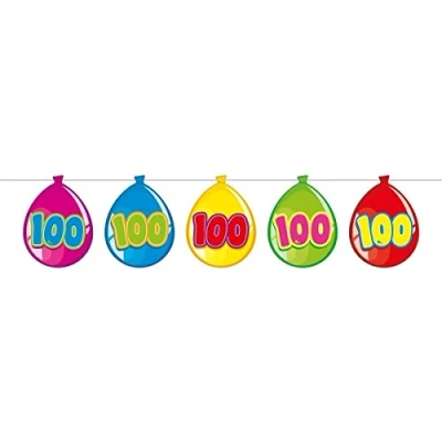 Abbildung von Flag Linie Ballon bilden 100 Jahre