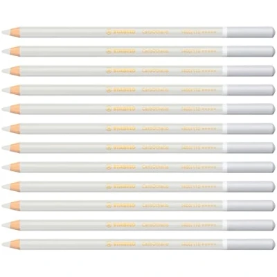 Abbildung von Pastellkreidestift STABILO CarbOthello 12er Pack weißgrau