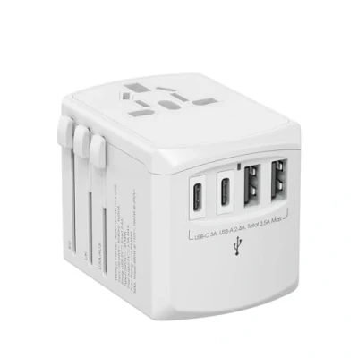 Abbildung von Tripper ADAPTATOR Reise Ladegerät Schneller Universaladapter 15W Xoopar Weiß + 150 Länder All in One mit 2 USB Typ A und C 110/230V