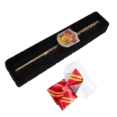 Abbildung von Ciao Hermione Granger Disguise Kit (Wand 30cm, Tie and Gryffindor Emblem) in giftbox