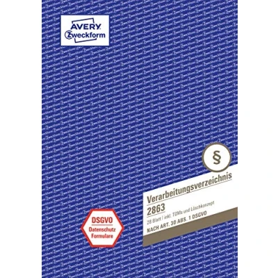 Abbildung von Avery Zweckform Verarbeitungsverzeichnis A4 VE=28 Blatt