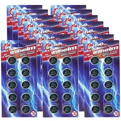 Abbildung von 150 x CR2032 Wilhelm Blisterpack Knopfzelle Batterie Lithium 3V CR 2032