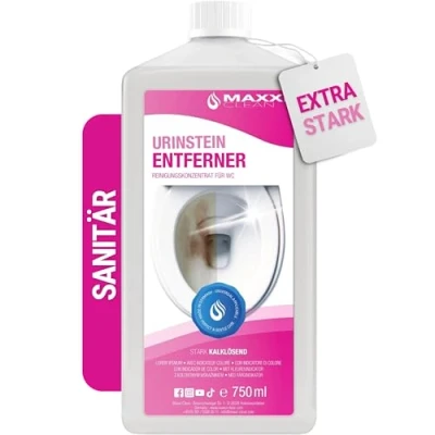 Abbildung von Maxxi Clean 750 ml Urinsteinentferner [Extra Stark] Extrem kraftvoller &amp; sparsamer WC Reiniger Entfernt hartnäckigste Ablagerungen wie Urinstein Kalkstein