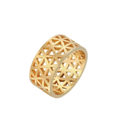 Abbildung von Elli Statement Design Ring goldcoloured, Damen, Größe: 54, Gold coloured