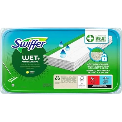 Abbildung von Swiffer WET+ Antibacterial Feuchte Bodentücher