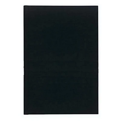 Abbildung von Le Delphin Ref. 6539D 1 Register Maße 29,7 x 21 cm A4 kariert Papier innen 90 g 300 nummerierte Seiten Hardcover aus schwarzer Leinwand