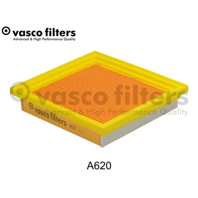 Abbildung von DAVID VASCO A620 Luftfilter 34 158 171 rechteckig Filtereinsatz mit Randverstärkung, integriertem Gitter NISSAN: Note I, MICRA 3, 2