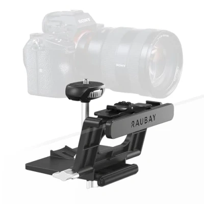 Abbildung von RAUBAY Monitor Kamera Halterungsständer, hängende Webcam Klemme mit 1/4 Zoll Schraube, MILC Oberseite für Live Stream. Kompatibel gebogenen Monitoren, maximale Breite bis zu 3,5 cm