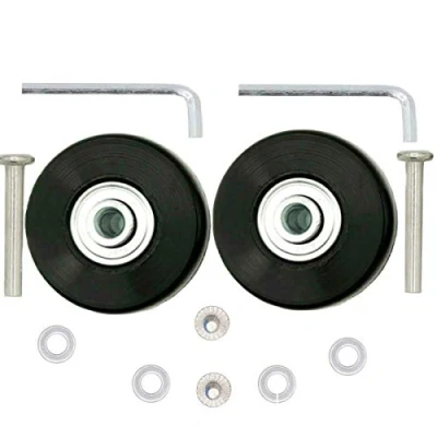 Abbildung von Kofferrollen Ersatzrollen ORO Gummi Rollen Räder 1Paar Mute Gepäck Koffer Ersatz Wheels (50 * 18mm Black)