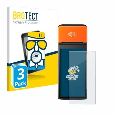 Abbildung von BROTECT Entspiegelungs Schutzglas für Sunmi V2 Pro (3 Stück) Schutz Folie Panzerfolie Glas Matt [Extrem Kratzfest 9H, Anti Reflex, Fingerprint]