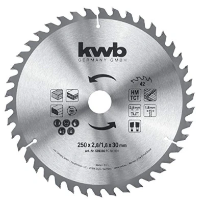 Abbildung von kwb Sägeblatt, Bau Kreissägeblatt 315 x 30 Sägeblatt für Tisch Kreissägen, Wechselzah