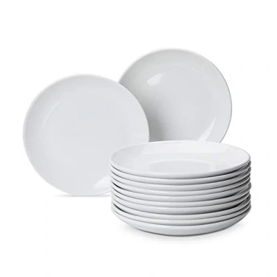 Abbildung von AmazonCommercial Coupe Essteller Set, 12 teiliges Porzellan, 22,86 cm, Weiß