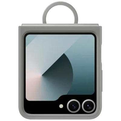 Abbildung von Samsung Galaxy Z Flip6 Backcover aus Silikon Ring Grau