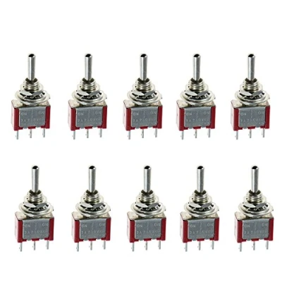 Abbildung von Mintice™ 10 Stück Momentschalter Kfz Ein/Aus/Ein Mini Miniatur Kippschalter Instrumententafel Wippschalter 3 polig