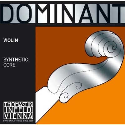 Abbildung von Thomastik 633629 Saiten für Violine Dominant Nylonkern, Satz 4/4 Stark mit E Chromstahl
