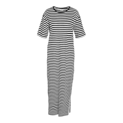 Abbildung von Noisy May Mayden 2/4 LONG Maxikleid, Damen, Größe: Small, Weiß schwarz