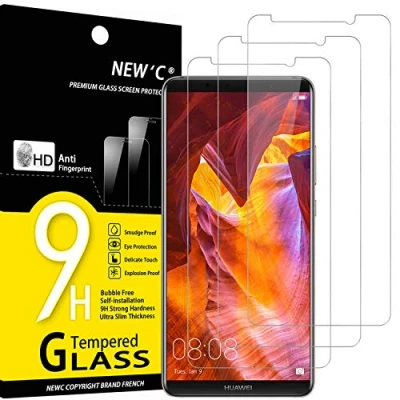 Abbildung von NEW&#039;C 3 Stück, Panzer Schutz Glas für Huawei Mate 10 pro, Frei von Kratzern, 9H Härte, HD Displayschutzfolie, 0.33mm Ultra klar, Ultrabeständig