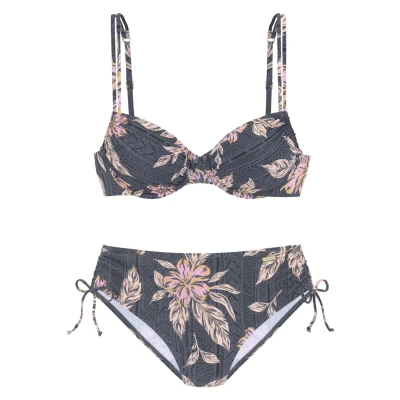 Abbildung von Sunseeker SET Bikini, Damen, Größe: 36xE, Schwarz bedruckt