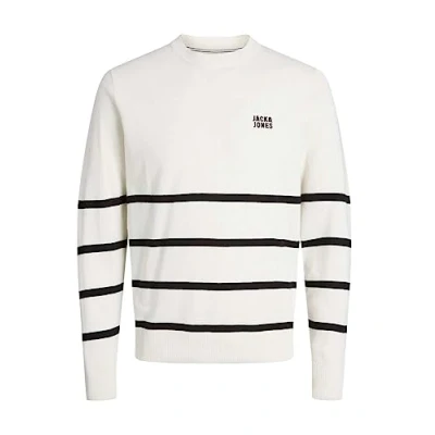 Abbildung von Jack&amp;Jones Herren Jcotwill Knit Crew Neck Strickpullover, Marshmallow, L