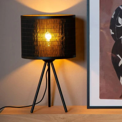Abbildung von LUCIDE TAGALOG Tischlampe Ø 26 cm 1xE27 Schwarz
