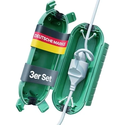 Abbildung von Adlerfokus Kabelbox wasserdicht IP44 [Das Original] 3 Stück Safe Box Sicherheitsbox Outdoor Steckerschutz aussen Wetterfeste Elektrobox Schutzbox