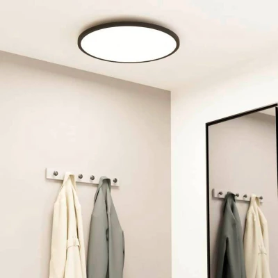 Abbildung von Eglo 900762 Deckenleuchte SARSINA Z Alu, Stahl schwarz LED 41W 2700 6500K H:5.2cm Ø60cm dimmbar mit Connect Funktion
