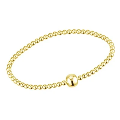 Abbildung von Materia Armband Damen Kugeln Stretcharmband Gold SA 94, Sterlingsilber, vergoldet