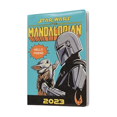 Abbildung von Grupo Erik Terminkalender 2023 Star Wars The Mandalorian Grogu Wochenplaner A6 Format Taschenkalender Personal Organizer auf Englisch Fanartikel FSC zertifiziert