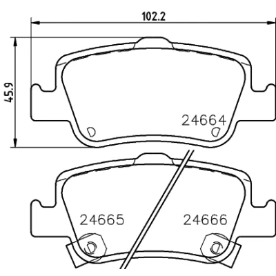 Abbildung von HELLA 8DB 355 013 571 Bremsbelagsatz mit akustischer Verschleißwarnung Zubehör TOYOTA: Auris Schrägheck, Kombi, Corolla X Limousine