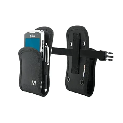 Abbildung von Mobilis Basic Holster für Eingabeterminals &amp; Smartphones Gürtel Leicht zugängliches System Größe M (Maximale Gerätegröße 18 x 9 3 cm)