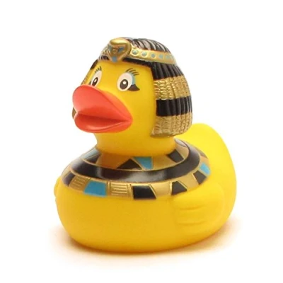 Abbildung von Duckshop I Kleopatra Badeente Quietscheente Ägypten L: 8 cm inkl. Gummienten Schlüsselanhänger im Set