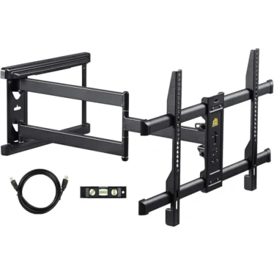 Abbildung von FORGING MOUNT TV Wandhalterung mit 765 mm Langem Arm Fernseher Schwenkbar Neigbar Fernsehhalterung Wand für 37 bis 75 Zoll Flach &amp; Curved zu 45kg, Max. VESA 600x400mm