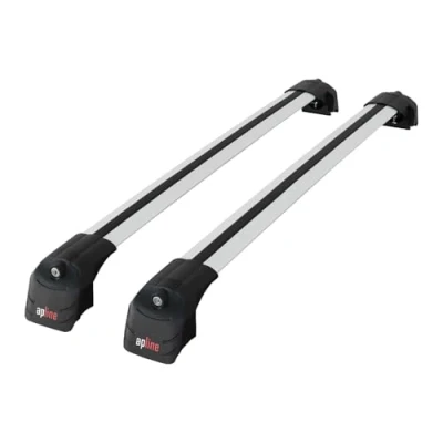 Abbildung von apline Kompatibel mit Jeep Grand Cherokee 4 (WK2) 2011 2020 ACE 2 Relingträger Dachträger Auto Gepäckträger Grau Aluminium Stangen
