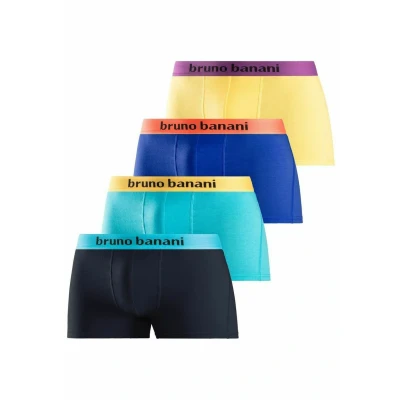 Abbildung von Bruno Banani 4 PACK Panties, Herren, Größe: Small, Gelb türkis royalblau navy