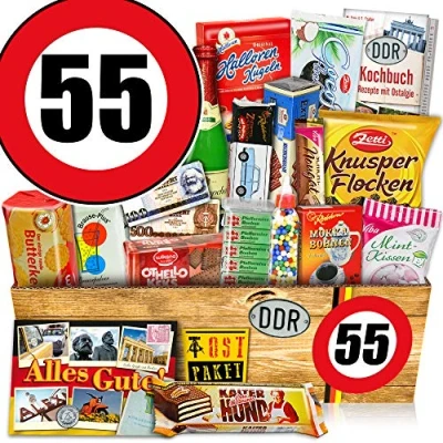 Abbildung von Suessigkeiten Box DDR Geschenk Geburtstag 55 Geburtstags Onkel