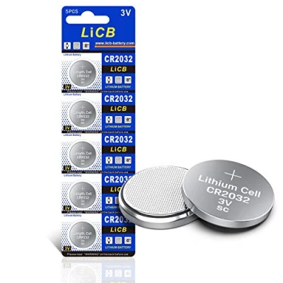 Abbildung von LiCB CR2032 Batterie, 3 V, Lithium, 5 Stück (CR 2032 / Batterien DL2032 ECR2032) für Computer Motherboards,