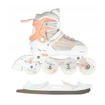 Abbildung von NILS EXTREME Inlineskates 2 IN 1 Inliner Schlittschuhe wechselbare Kufen, Verstellbare Größe