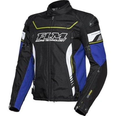 Abbildung von FLM Octane Textiljacke schwarz/blau/weiß/gelb XL Herren