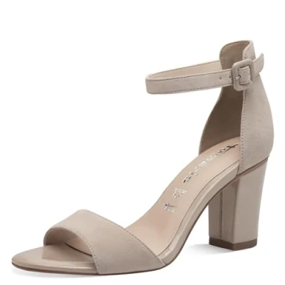 Abbildung von Tamaris High Heel Sandalette, Damen, Größe: 36, Grey suede Schuhe