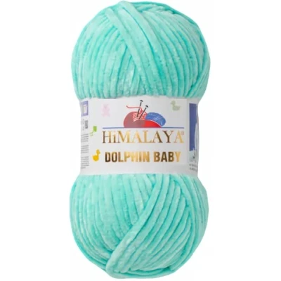 Abbildung von Himalaya Strickfein Dolphin Baby Bulky Chenille Garn 80345 babygrün Häkelwolle, 120 m (Einzel Pack, 1 St., Wolle), Superbauschiges