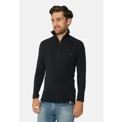Abbildung von Danish Endurance Halfzip Strickpullover, Herren, Größe: Large, Black