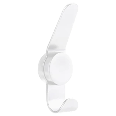 Abbildung von Zone Denmark Puck Hook Double Haken Selbstklebend, Wandhaken ohne Bohren, Klebehaken, Handtuchhaken, Kleiderhaken, 5,8 x 23 cm, Weiß
