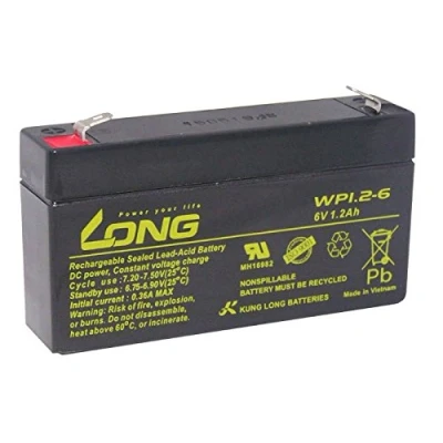 Abbildung von Akku kompatibel EBC6 1.3 6V 1,2Ah wie 1,3Ah AGM Blei Batterie wiederaufladbar
