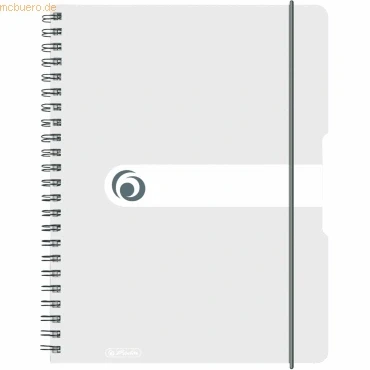 Abbildung von 2 x Herlitz Spiralblock to go A4 80 Blatt kariert PP transparent farbl