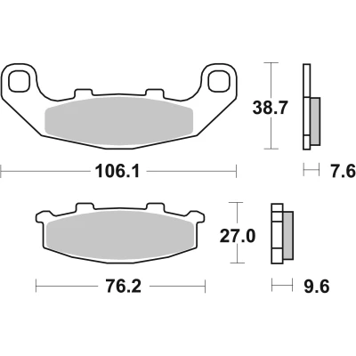 Abbildung von BREMBO Sinter, Road 07KA11SA Bremsbelagsatz vorne und hinten