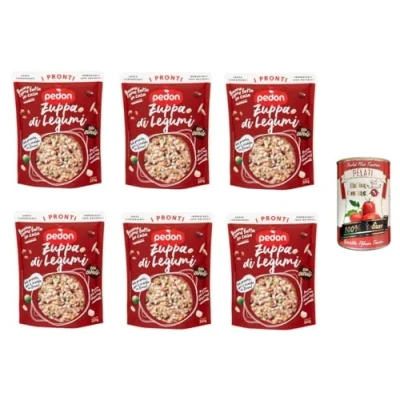 Abbildung von 3x Pedon I Pronti Hülsenfruchtsuppe 300 G + Italian Gourmet pelati 400gr